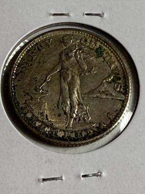 PHILIPPINES 1944-S AU/UNCIRCULATED CONDITION 50 CENTAVOS SILVER COIN AS PICTURED.