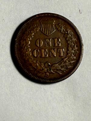SCARCE DATE 1864-L FINE/VF CONDITION SOME LIGHT POROSITY INDIAN HEAD CENT AS PICTURED.
