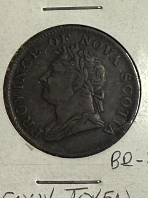 1832 Nova Scotia Half Penny Token Fine Condition as Pictured.
