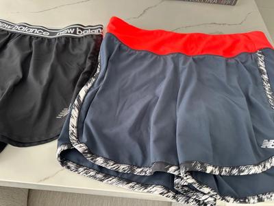 4 New Balance ladies shorts with under shorts wear size Large