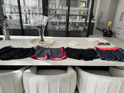 4 New Balance ladies shorts with under shorts wear size Large