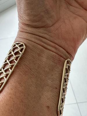 Gold tone cuff bracelet