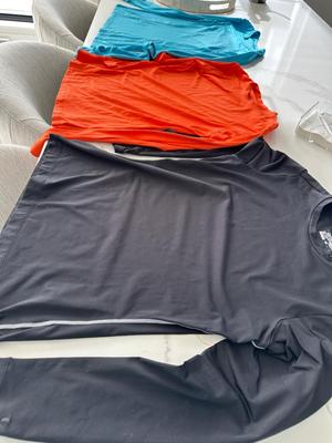 Three Athletic long Sleees Ladies shirts size Medium