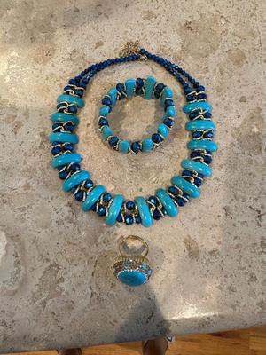 Necklace bracelet and ring