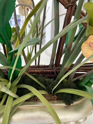 silk floral orchid centerpiece