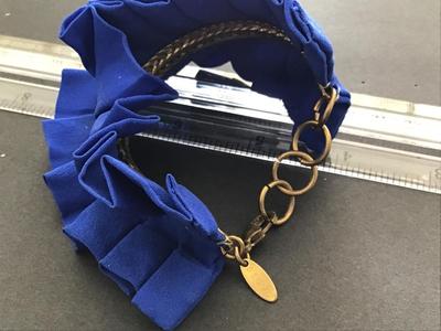 Jicay Cloth Royal Blue Statement Bracelet