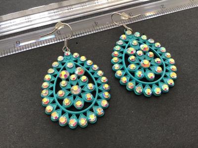 New Teal Costume Earrings