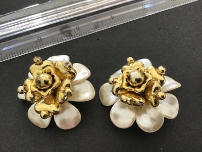 Chunky Vintage Clip on Statement Earrings