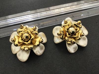 Chunky Vintage Clip on Statement Earrings