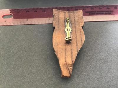 Vintage Hand Carved owl Brooch