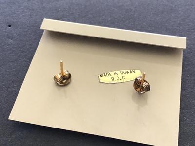 Cloisonne Earrings. Vintage New on Card