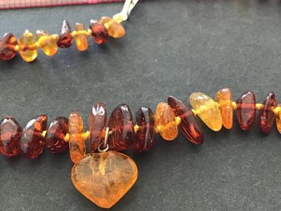 Vintage Amber Colored Necklace