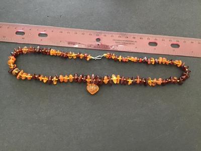 Vintage Amber Colored Necklace