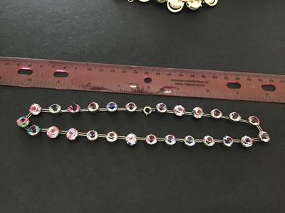 1930 Art Deco Czech Open Back Glass Rivière Necklace Gorgeous.