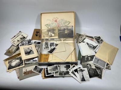 Vintage Lot of Black & White Photographs Family Artifacts Keepsakes Antique Cabinet Cards & More