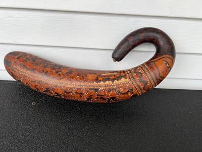 Carved Native American Gourd Art Musical Instrument