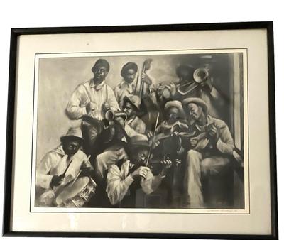 JAMES RUSSEL Signed picture Playing Instruments