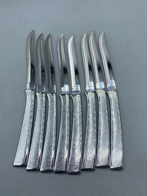Vintage Mid Century Carvel Hall Stainless Steel Steak Knife Cutlery Set