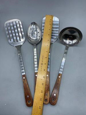 Vintage Vollrath Stainless Steel Large Long Handle Kitchen Utensils Cookware