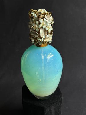 Stunning Vintage Italy IRICE Blown Glass Perfume Bottle