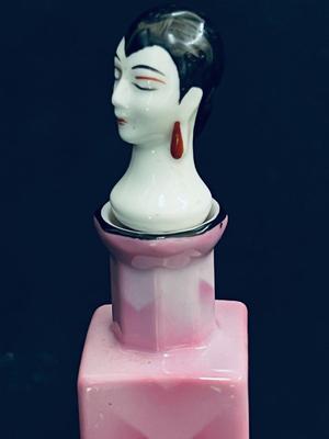 Antique Porcelain Art Deco Flapper Perfume Bottle Bavaria