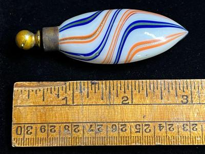 Small Exquisite Italian Murano Blown Glass Perfume Bottle