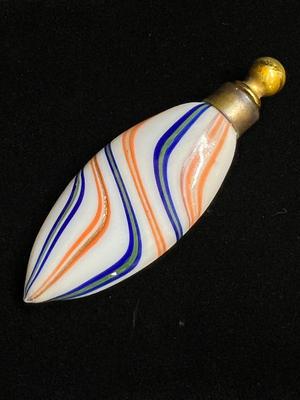 Small Exquisite Italian Murano Blown Glass Perfume Bottle
