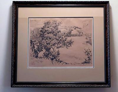 Rare CA Seward Original Prairie Printmaker LARGE Landscape '29