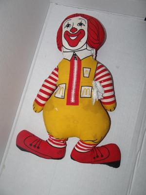 Ronald McDonald Stuffed Toy 1970's