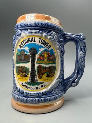 Vintage Gettysburg PA National Tower Vacation Souvenir Beer Stein Mug