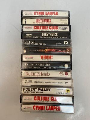 1980s Early 1990s Pop Rock Post Punk Music Cassette Tapes WHAM Talking Heads Eurythmics