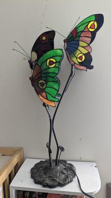 Stained Glass Butterfly Lamp