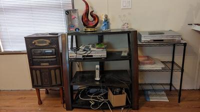 Living Room Furniture, Electronics, and Decor
