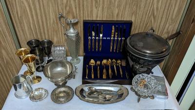 Crystal, Cut Glass, and Silverplate Service