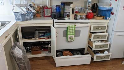 Contents of South Kitchen Cabinets