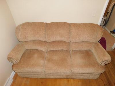 CLEAN AND LIGHTLY USED DOUBLE RECLINING SOFA