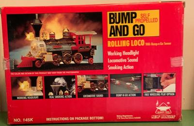 LOT:62G:  New Bright Bump and Go Toy Vehicles- The Locomotive & Fire Engine