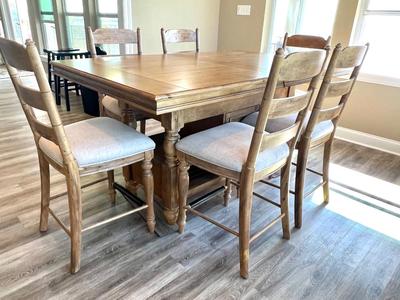 INTERCON SOLID WOOD TABLE & 6 Chairs