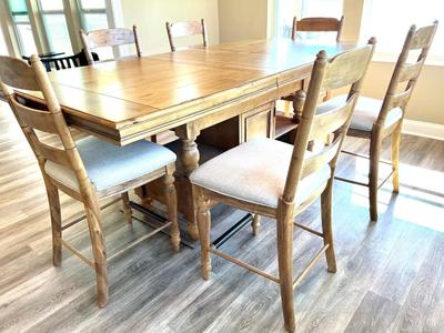 INTERCON SOLID WOOD TABLE & 6 Chairs