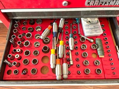 CRAFTSMAN METAL TOOLBOX & TOOLS
