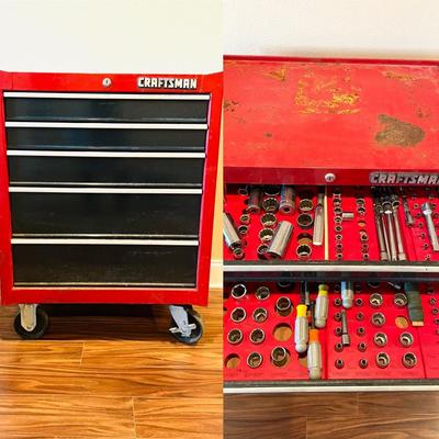 CRAFTSMAN METAL TOOLBOX & TOOLS