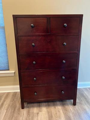 LY FURNITURE Tall 6 Drawer Dresser