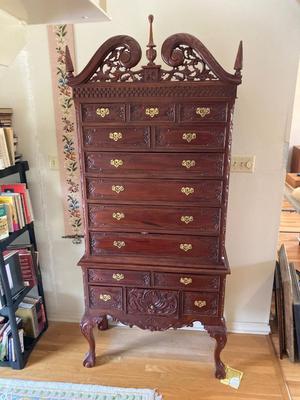 Vintage traditional style highboy chest on chest - #M-100