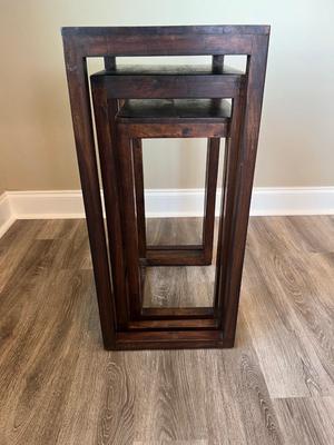 WOODEN NESTING TABLE SET *Read Details