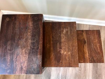 WOODEN NESTING TABLE SET *Read Details