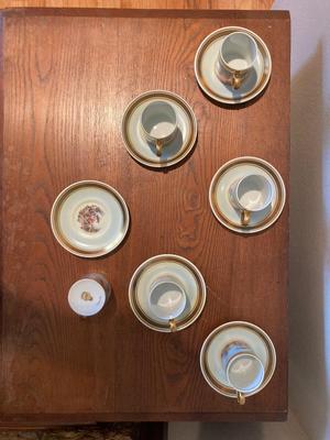 Vintage Schmidt demitasse cups with saucers set of six