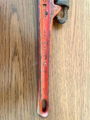 RIDGE TOOL CO.  14 inch Pipe Wrench