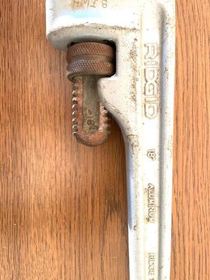 RIDGID TOOL CO. ALUMINUM Pipe Wrench