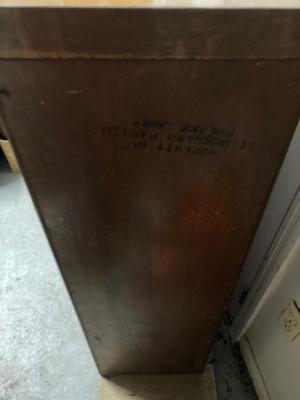 Vintage wooden file cabinet