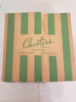 Vintage wool felt cloche hat with Original box